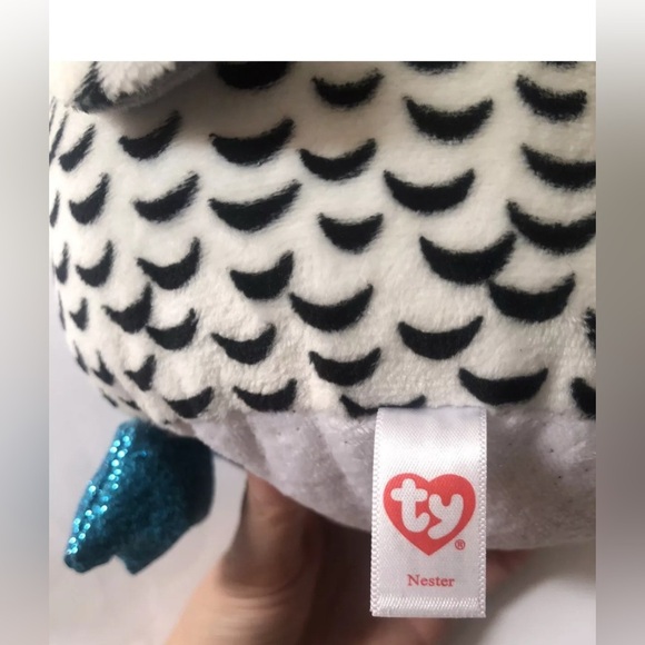 Ty Beanie Boos NESTER Christmas Owl Plush - Picture 4 of 5